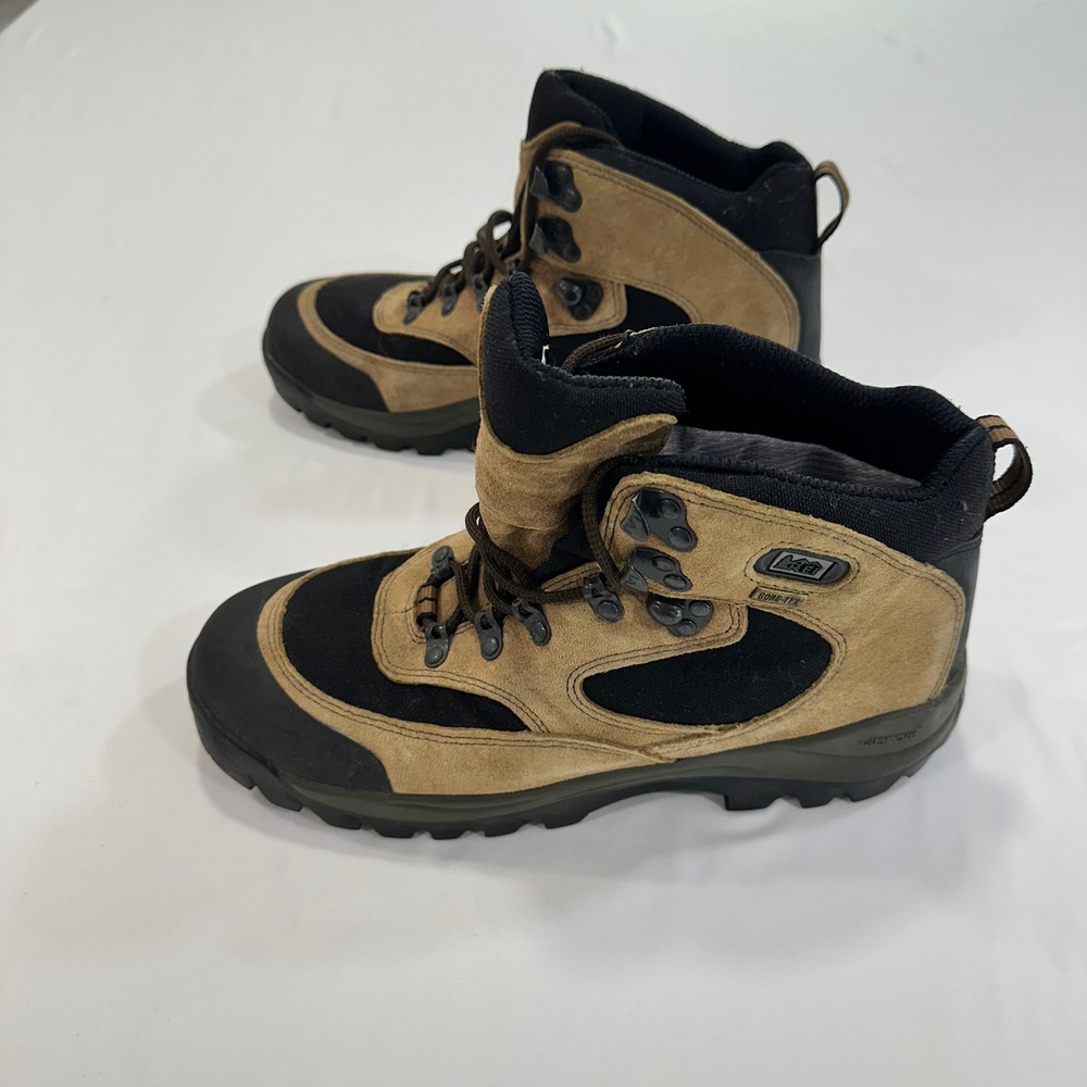 REI Monarch Gore-Tex Hiking Boots Mens 10 Brown Black Vibram Sole | Gorpcore‎